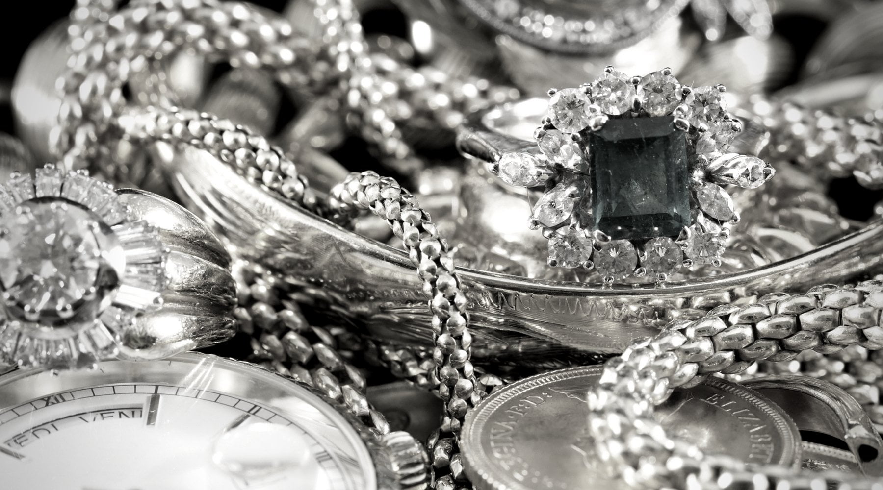 2 Pcs High Luxury Sterling Silver Diamond Rings