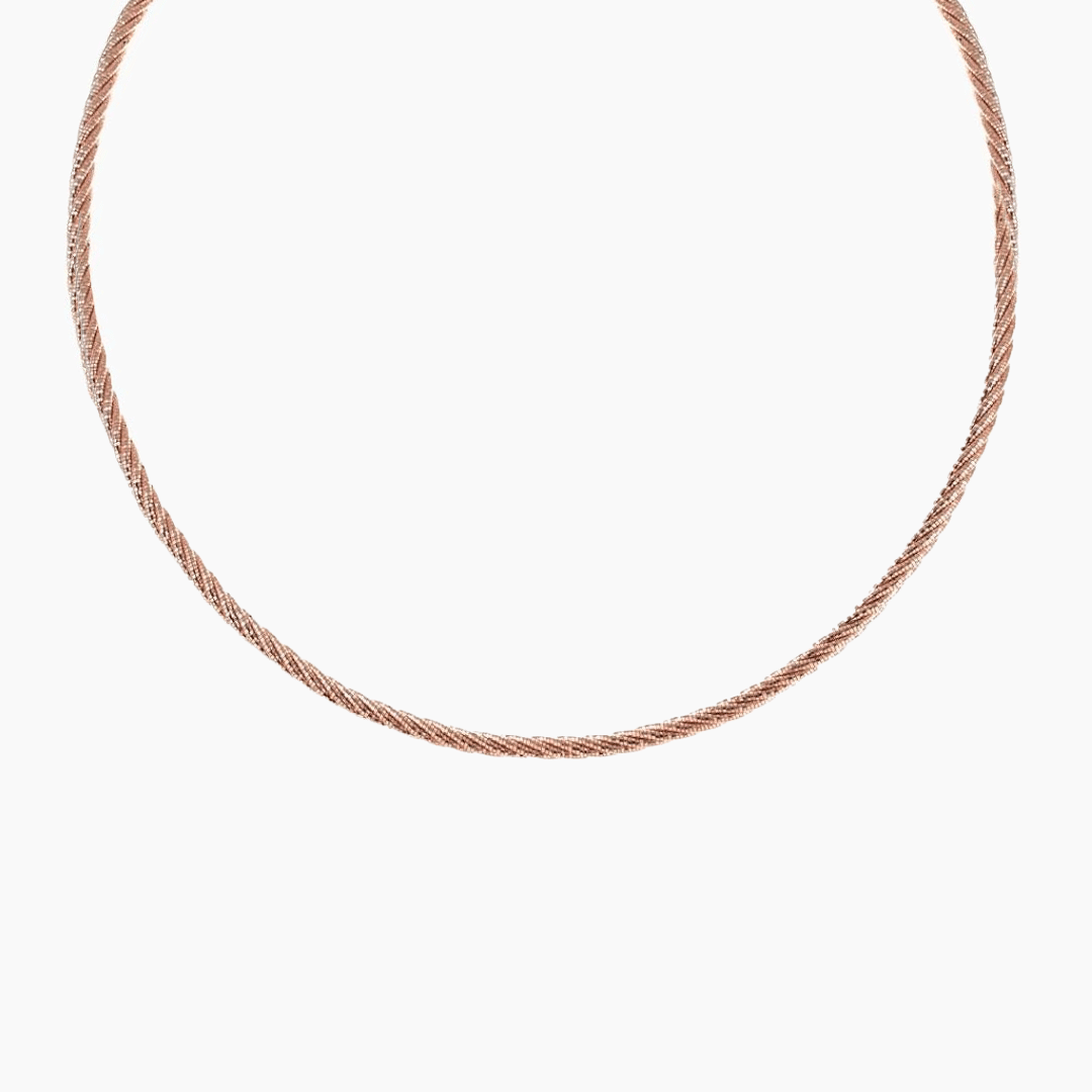 Bella Sparkling Rose Gold Necklace