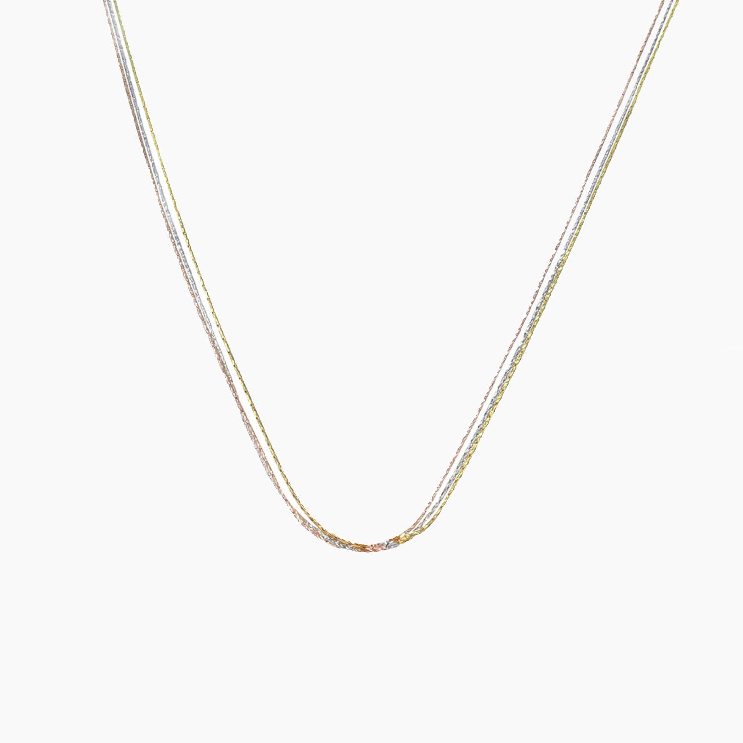 Tri color hot sale gold necklace