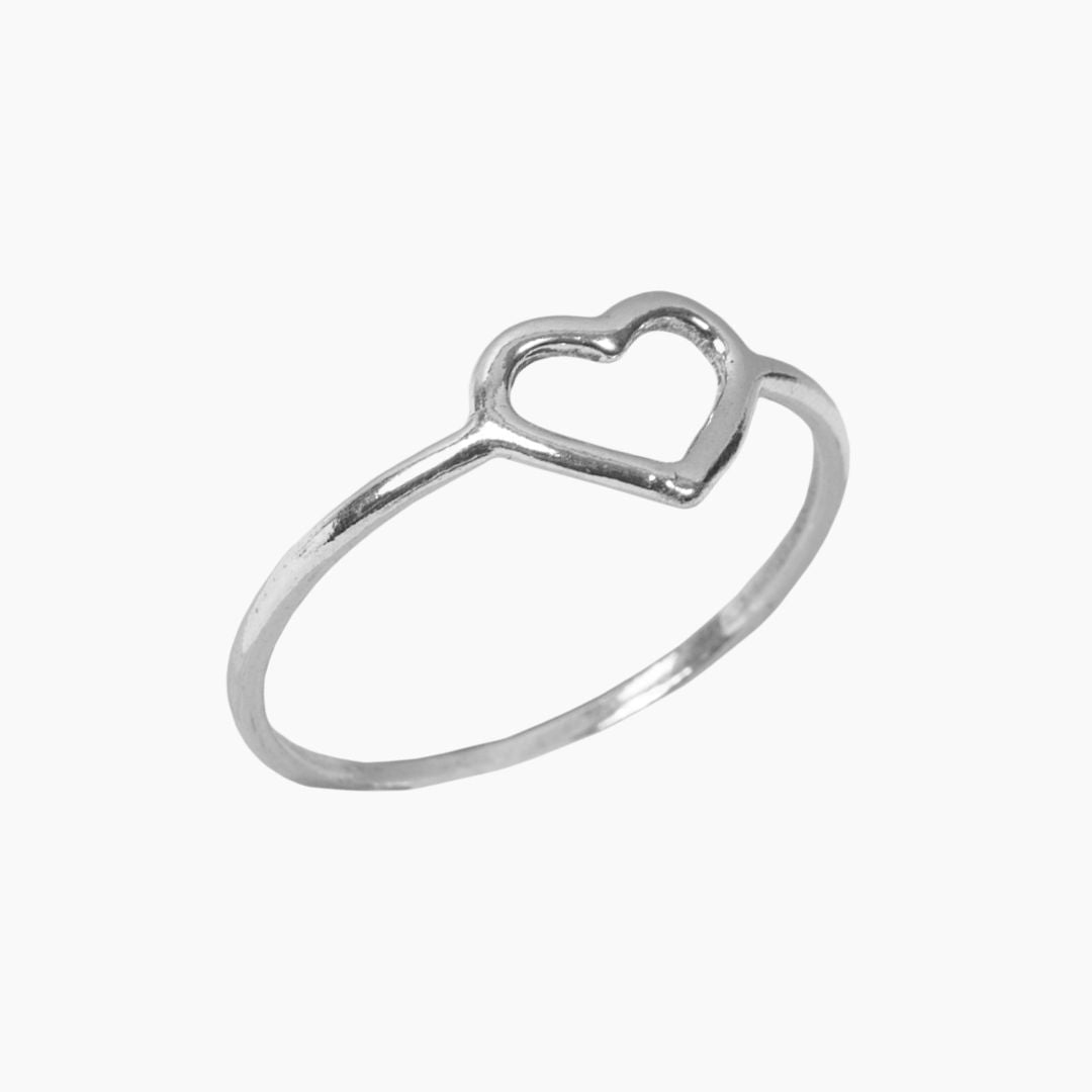 Silver Ring Roma Open Heart Sterling Silver Ring 9 Roma Silver Collection Roma Designer Jewelry