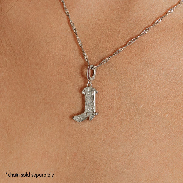 Cowboy Boot Charm (Silver)