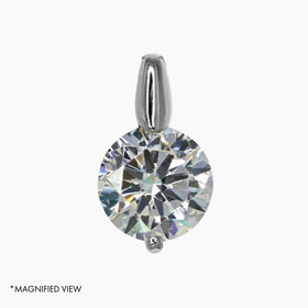 Crystal Collection Pendants 2.00 Carat Brilliant CZ Solitaire Pendant in Sterling Silver