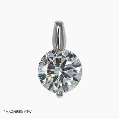 Crystal Collection Pendants 2.00 Carat Brilliant CZ Solitaire Pendant in Sterling Silver