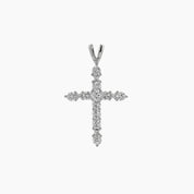 Crystal Collection Pendants CZ Cross Pendant in Sterling Silver