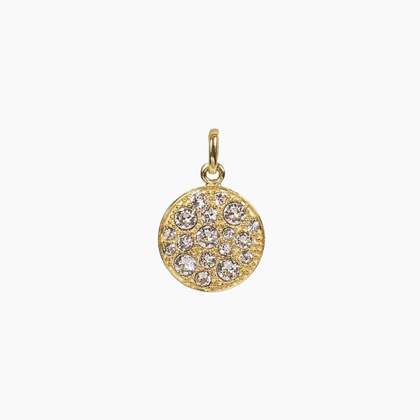 Crystal Collection Pendants Gold Swarovski Crystal Disc Pendant