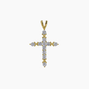 Crystal Collection Pendants Pendant Brilliant CZ Cross (Gold)