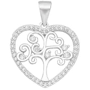 Crystal Collection Pendants Pendant Heart Tree of Life CZ Pendant