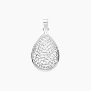 Crystal Collection Pendants Pendant Pave Swarovski Crystal Teardrop Pendant (Silver)