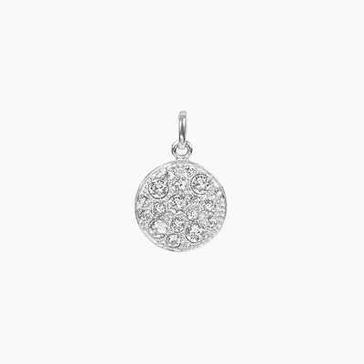 Crystal Collection Pendants Silver Swarovski Crystal Disc Pendant