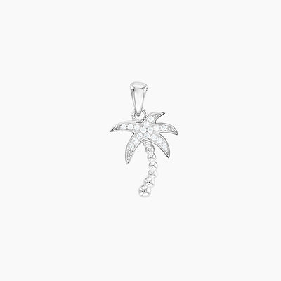 Crystal Collection Pendants Sterling Silver CZ Palm Tree Pendant