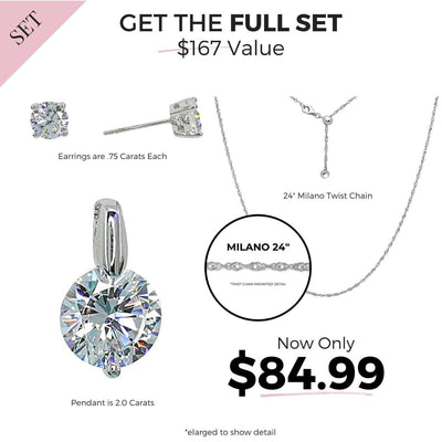 Crystal Collection Sets Roma Adjustable CZ Necklace &Earring Set