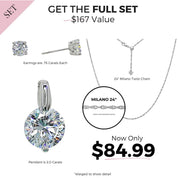 Crystal Collection Sets Silver Roma Adjustable CZ Necklace &Earring Set