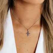 David Beck Bali Pendants Bali Cross Pendant with Reversible Silver/Gold Detail