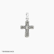 David Beck Bali Pendants Bali Cross Pendant with Reversible Silver/Gold Detail