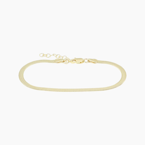 Eros Milano Bracelet Gold Hera 4mm Herringbone Bracelet (Gold)