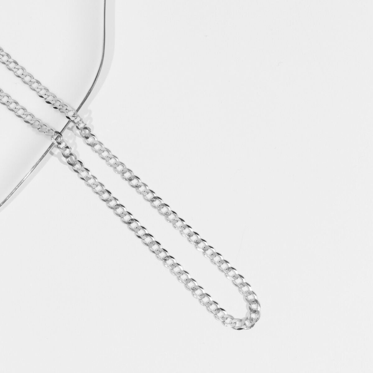 Unisex Valente Curb (Silver) Chain