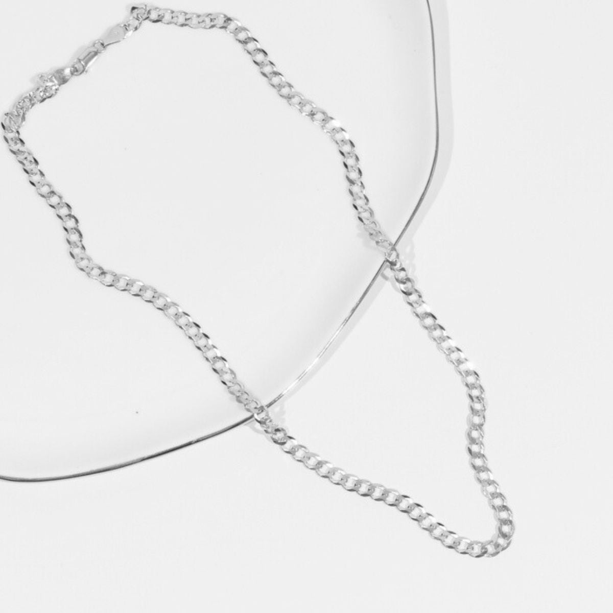 Valente Unisex Curb (Silver) Chain