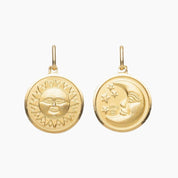 Eros Milano Pendants Medallion Sun &Moon Reversible Medallion in Gold Vermeil