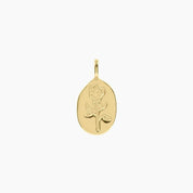 Eros Milano Pendants Pendant Roma Pressed Rose Medallion (Gold)