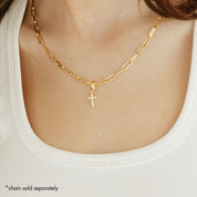 Grace Blooms Charm Cross Charm (Gold)