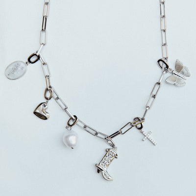 Grace Blooms Charm Heart Charm (Silver)