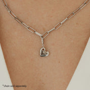 Grace Blooms Charm Heart Charm (Silver)