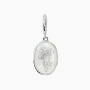 Grace Blooms Charm January - Carnation Birth Flower Charm (Silver)