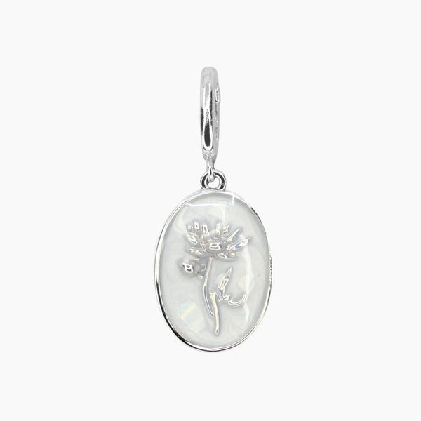 Grace Blooms Charm January - Carnation Birth Flower Charm (Silver)