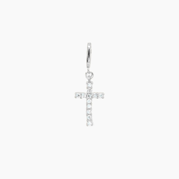 Grace Blooms Charm Silver Cross Charm (Silver)