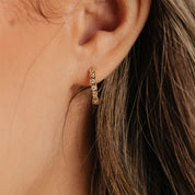 Grace Blooms Earrings Gold Charlotte CZ Hoops (Gold)