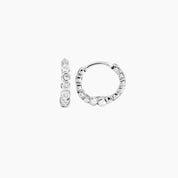 Grace Blooms Earrings Silver Charlotte CZ Hoops (Silver)