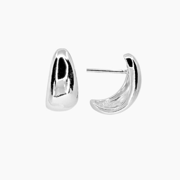 Grace Blooms Earrings Silver Mia Hoops (Silver)