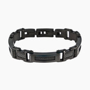 Italgem Steel Bracelets,Men's Italgem Black Stainless Steel Classico Cable Men's Bracelet