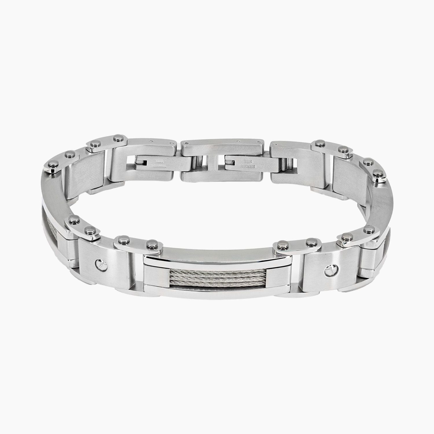 Vintage stainless steel deals mens bracelet made in Italy