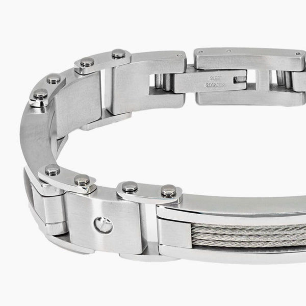 Italgem Steel Bracelets,Men's Italgem Stainless Steel Classico Cable Men's Bracelet