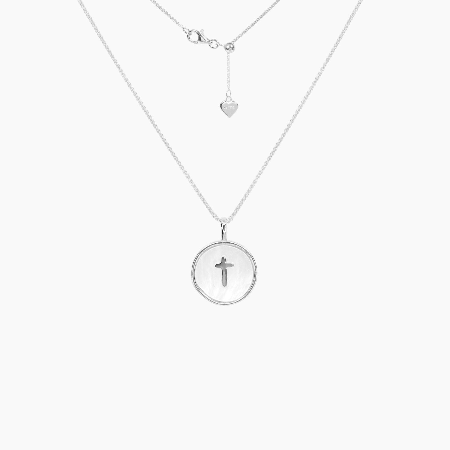 Mother of Pearl Cross Pendant (Silver) | Roma Designer Jewelry