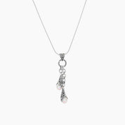 Ocean Collection Necklaces Bali Detail Freshwater Pearl Drop Necklace in Sterling Silver