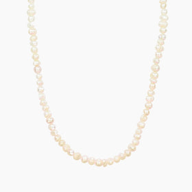 Ocean Collection Necklaces Baroque Freshwater Pearl Necklace in Silver