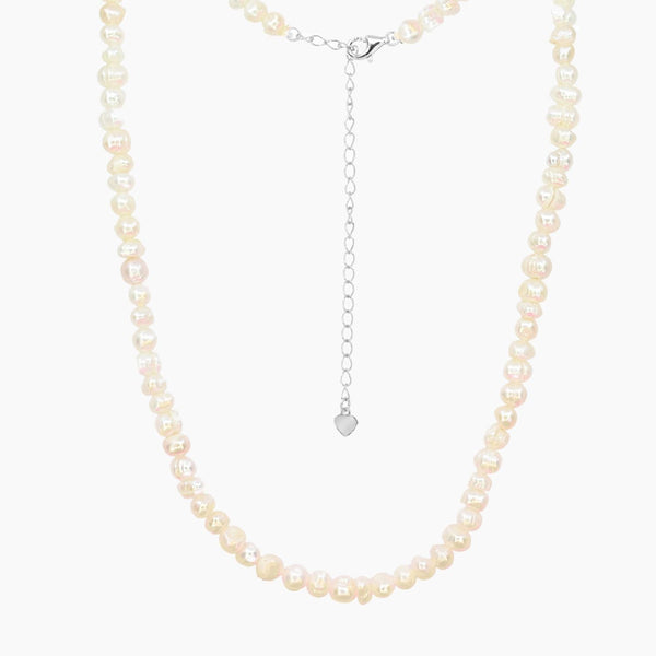 Ocean Collection Necklaces Baroque Freshwater Pearl Necklace in Silver