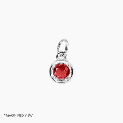 Roma Charm Collection Pendants Add-On CZ Birthstone Charm (Silver)