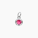 Roma Charm Collection Pendants July Add-On CZ Birthstone Charm (Silver)