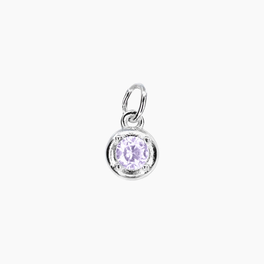 Roma Charm Collection Pendants June Add-On CZ Birthstone Charm (Silver)