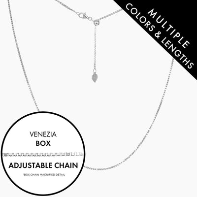 Roma Designer Jewelry Necklaces,Chains Italian Venezia Box Adjustable Chain