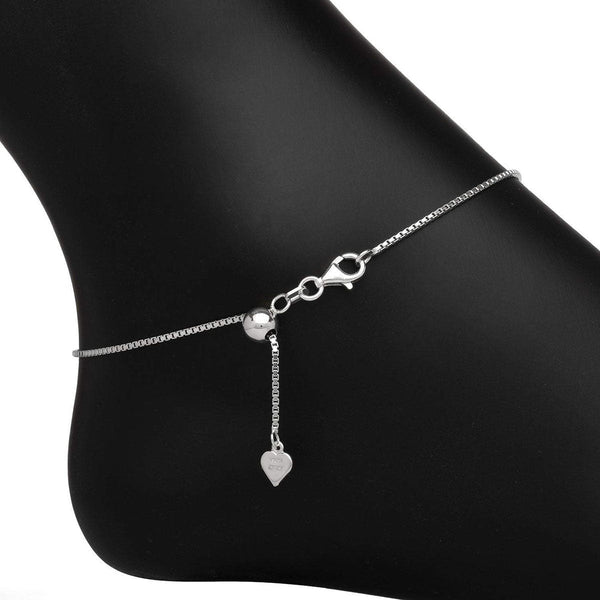 Roma Designer Jewelry Necklaces,Chains Silver / 10"Anklet Italian Venezia Box Adjustable Chain