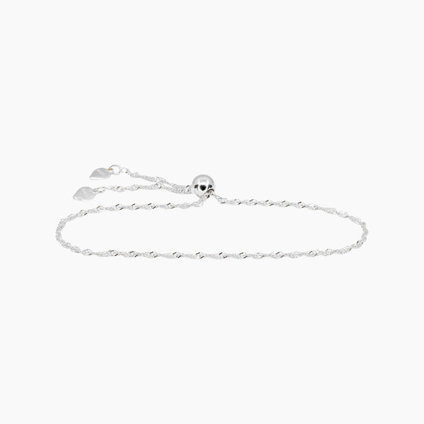 Roma Italian Adjustables Bracelets Adjustable Milano Twist Sterling Silver Friendship Bracelet (Silver)