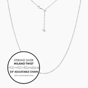 Roma Italian Adjustables Necklaces 24"(Ball End) Italian Sterling Silver Milano Twist Adjustable Chain