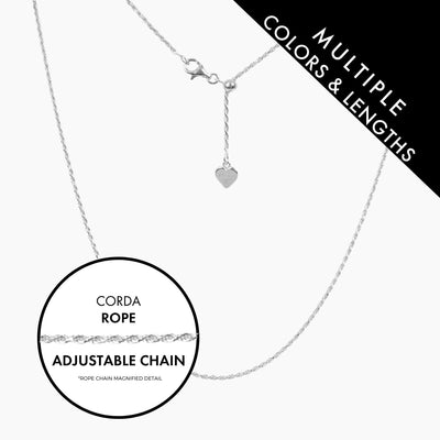 Roma Italian Adjustables Necklaces,Chains Italian Corda Rope Adjustable Chain