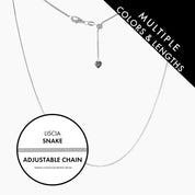 Roma Italian Adjustables Necklaces,Chains Italian Liscia Snake Adjustable Chain