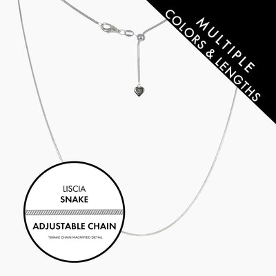 Roma Italian Adjustables Necklaces,Chains Italian Liscia Snake Adjustable Chain