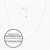 Roma Italian Adjustables Necklaces,Chains Silver 20"Italian Light Grano Wheat Adjustable Chain (Silver)